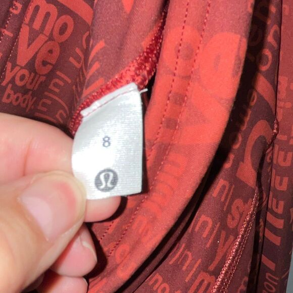 Lululemon Wunder Train Contour Fit HR Tight Ombre Red Multi Size : 8 - Picture 9 of 10